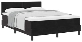 vidaXL Κρεβάτι με Ελατήρια και Στρώμα Μαύρο 140 x 200 cm ύφασμα
