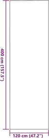 vidaXL Χαλάκι Εξώπορτας Μπεζ και Μαύρο 120 x 400 cm 100% Πολυαμίδιο