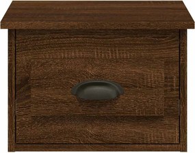vidaXL Κομοδίνα Επιτοίχια 2 τεμ. Καφέ Δρυς 41,5x36x28 εκ.