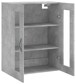 vidaXL Ντουλάπι Επιτοίχιο Γκρι Σκυροδεμ. 69,5x34x90 εκ. Επεξεργ. Ξύλο