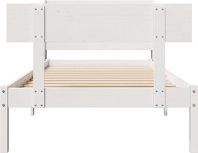 vidaXL Σκελετός Κρεβ. Χωρίς Στρώμα Λευκό 90x190 εκ Μασίφ Πεύκο