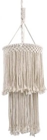 Macrame Κρεμαστό Φωτιστικό Οροφής ZAMBIA Φ30 E27 Μπεζ 36208 Globostar-36208-Μπεζ 36208