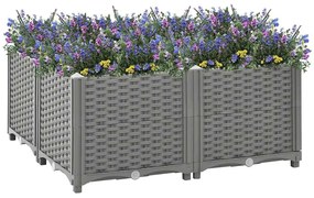 vidaXL Ζαρντινιέρα 80 x 80 x 38 εκ. από Πολυπροπυλένιο
