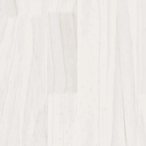 vidaXL Ζαρντινιέρα Λευκή 70 x 70 x 70 εκ. από Μασίφ Ξύλο Πεύκου