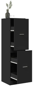 Συρταριέρα Γενικής Χρήσης Μαύρο 40x41x144,5 εκ. Επεξ. Ξύλο