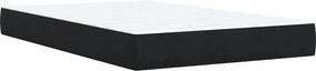 vidaXL Κρεβάτι Boxspring με Στρώμα Μαύρο 120x190 εκ. Βελούδινο