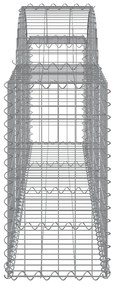 vidaXL Συρματοκιβώτια Τοξωτά 5 τεμ. 200x30x60/80 εκ. Γαλβαν. Ατσάλι