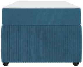 vidaXL Σκελετός κρεβατιού με στρώμα Μπλε 100 x 200 cm Βελούδο