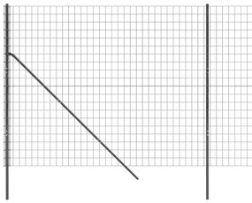 vidaXL Συρματόπλεγμα Περίφραξης Ανθρακί 2 x 10 μ. από Γαλβαν. Ατσάλι