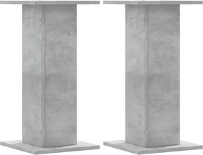 vidaXL Βάσεις Φυτών 2 τεμ. Γκρι Σκυρ. 30x30x60 εκ. Επεξεργασμένο Ξύλο