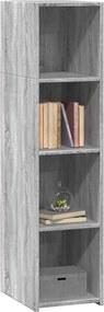 vidaXL Ντουλάπι Γκρι Sonoma 30x41x124 εκ. από Επεξεργασμένο Ξύλο