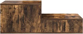 vidaXL Ντουλάπι αποθήκευσης 2 pcs Καπνιστό Δρύς 127 x 41 x 40 εκ