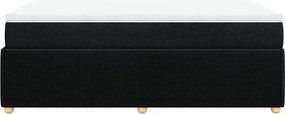 vidaXL Κρεβάτι Boxspring με Στρώμα Μαύρο 120x200 εκ. Υφασμάτινο