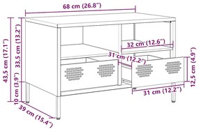 Έπιπλο Τηλεόρασης Ροζ 68 x 39 x 43,5 εκ. Χάλυβας Ψυχρής Έλασης - Ροζ