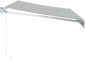 vidaXL Τέντα Πτυσσόμενη Ανθρακί και Λευκή 3,5x2,5μ. Ύφασμα / Αλουμίνιο