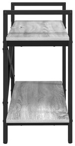 vidaXL Ράφι Βιβλίων Γκρίζο Σονομα 100 x 33,5 x 64 εκ