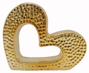 Διακοσμητική Καρδιά Κεραμική Χρυσή Art Et Lumiere 20x4,5x16,5εκ. 10521