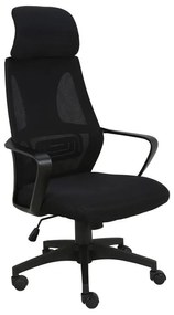 BF2950 Πολυθρόνα Γραφείου Διευθυντή, Mesh Μαύρο  62x62x113/121cm ΕΟ544,1