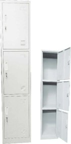LOCKER 3 Θέσεων Μέταλλο Βαφή  Άσπρο   1τμχ