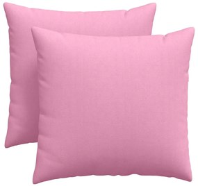 vidaXL Μαξιλάρι Καναπέ 2 pcs Ροζ 45 x 45 cm ύφασμα