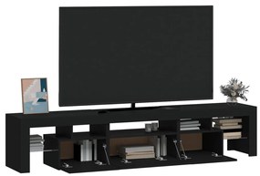 vidaXL Έπιπλο Τηλεόρασης με LED Μαύρο 200x36,5x40 εκ.