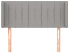 vidaXL Κεφαλάρι με Πτερύγια Ανοιχτό Γκρι 93x16x78/88 εκ. Υφασμάτινο