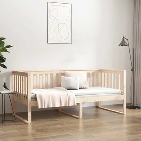 vidaXL Κρεβάτι ημέρας χωρίς στρώμα 100x200 cm Στερεό ξύλο πεύκο