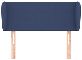 Κεφαλάρι με Πτερύγια Μπλε 93x23x78/88 εκ. Υφασμάτινο - Μπλε