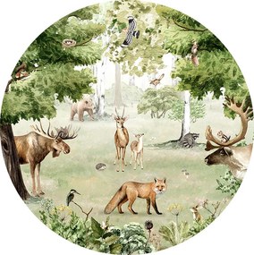 Woodland Wonders Ταπετσαρια Τοιχου Πρασινο Στρογγυλη 80cm