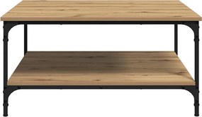 vidaXL Τραπεζάκι σαλονιού artisan δρυς 80 x 80 x 40 cm