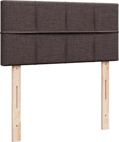 vidaXL Κρεβάτι Boxspring με Στρώμα Σκούρο Καφέ 100x200 εκ. Υφασμάτινο