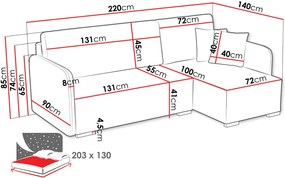 Γωνιακός καναπές Como-Gkri