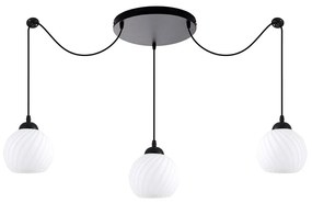 Φωτιστικό Οροφής Swirl 77-8199 3xE27 60W Black-White Homelighting Metal