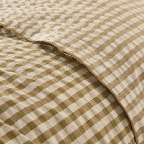 Παπλωματοθήκη από βαμβακερό seersucker, Cottage absinthe