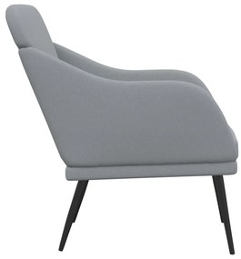 vidaXL Πολυθρόνα Ανοιχτό Γκρι 63 x 76 x 80 εκ. Υφασμάτινη