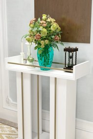 Stewehome Κονσόλα με ράφι μοντέρνου στιλ 75x85x85 cm