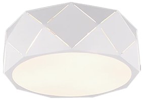 Zandor Κλασική Μεταλλική Πλαφονιέρα Οροφής με Ντουί E27 σε Λευκό χρώμα Trio Lighting 603500331