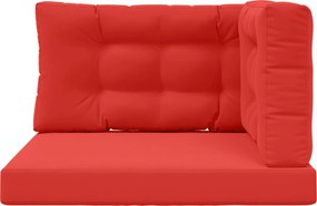 vidaXL Μαξιλάρι Καναπέ Εξωτερικού Χώρου 3 pcs Κόκκινο Πολυεστέρας
