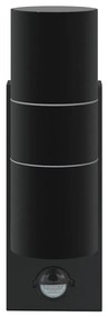 vidaXL Εξωτερικά Φωτιστικά Τοίχου 2 pcs Μαύρο 7 x 10 x 22 εκ