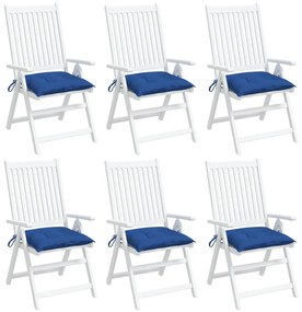 vidaXL Μαξιλάρια Καρέκλας Κήπου 6 τεμ. Μπλε 50x50x7 εκ. Oxford Ύφασμα