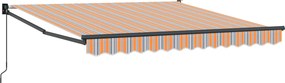 vidaXL Αναδιπλούμενη τέντα Πολύχρωμο 350 x 250 εκ