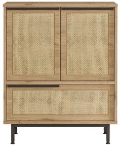 Παπουτσοθήκη 956LCS3461 74,8x35,5x90,4cm Oak Μοριοσανίδα, Μέταλλο