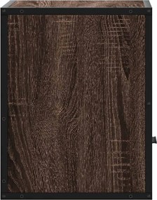 vidaXL Κομοδίνο επίτοιχο ντουλάπι καφέ δρυς 40x31x39,5 cm