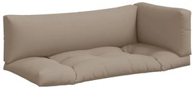 vidaXL Μαξιλάρια Παλέτας 3 τεμ. Taupe Υφασμάτινα