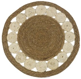 Χαλί Opronzo Inart Φυσικό Σχοινί Φ100X2 εκ 313-000016-313-000016-Καφέ 313-000016