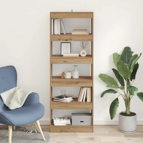 vidaXL Βιβλιοθήκη artisan δρυς 60 x 30 x 166 εκ Επεξεργασμένο ξύλο
