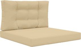 vidaXL Μαξιλάρι Καναπέ Εξωτερικού Χώρου 2 pcs Μπεζ Πολυεστέρας