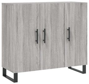 Ντουλάπι Γκρι Sonoma 90 x 34 x 80 εκ. από Επεξεργασμένο Ξύλο - Γκρι