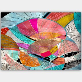 Πίνακας Καμβάς 441HPE2076 100x70cm Multi Wallity Οριζόντιοι Wood, Canvas