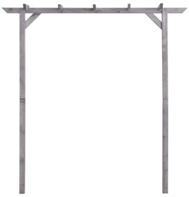 vidaXL Πέργκολα Κήπου Γκρι 200 x 40 x 205 εκ. Εμποτισμένο Ξύλο Πεύκου
